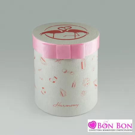 Bomboniera battesimo carillon con angelo su nuvola rosa Harmony - 2