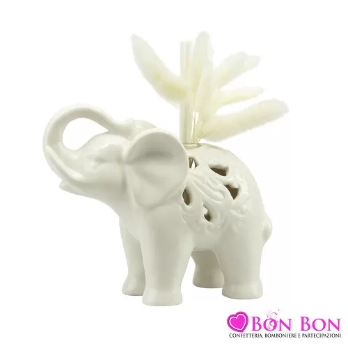 Bomboniera matrimonio profumatore elefante grande traforato Harmony - 1