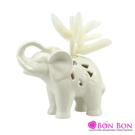 Bomboniera matrimonio profumatore elefante grande traforato Harmony - 1
