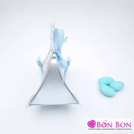 Scatolina porta confetti per nascita cavalluccio celeste Scotton - 2