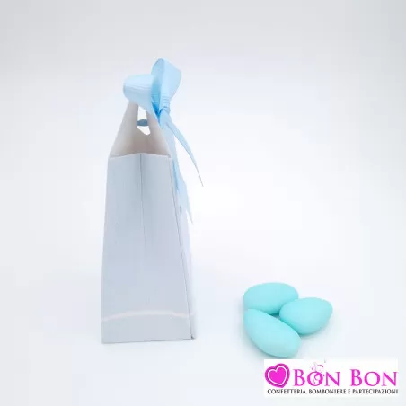 Scatolina porta confetti per nascita cavalluccio celeste tag Scotton - 2
