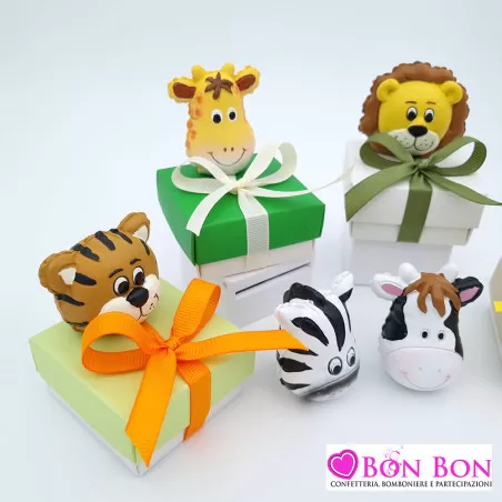 Bomboniera nascita testa animale savana Royal Gifts - 2