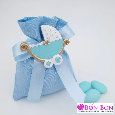 Sacchetto nascita bimbo con magnete culla Royal Gifts - 1