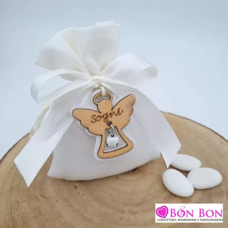 Sacchetto prima comunione con angelo con campanellino ETM - 1
