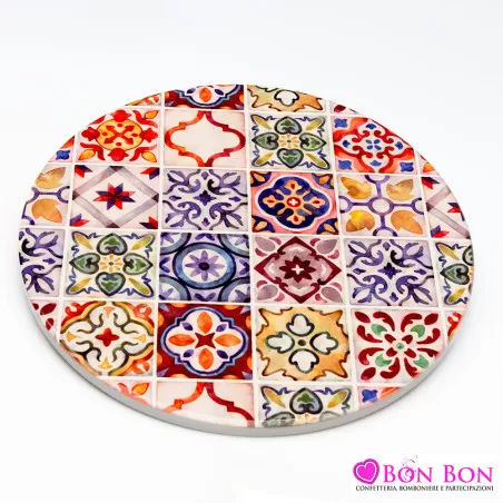 Bomboniera matrimonio solidale sottopentola tondo sicily Cuorematto - 1