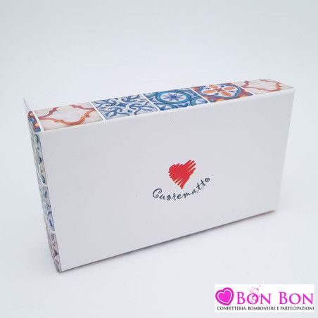 Bomboniera matrimonio solidale tagliere rettangolare con coltello sicily Cuorematto - 3