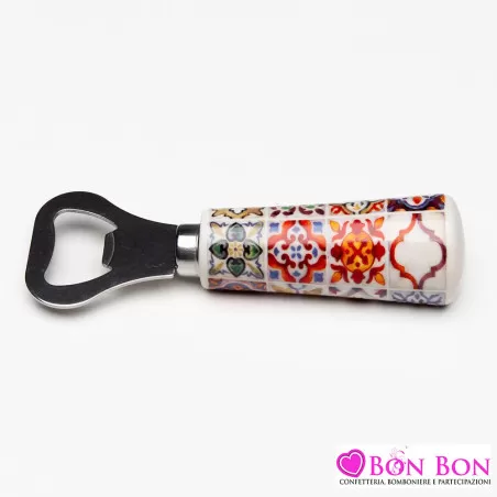 Bomboniera matrimonio solidale apribottiglia sicily Cuorematto - 1