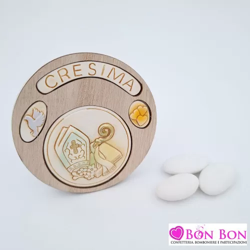 Bomboniera cresima icona rotonda ETM - 1