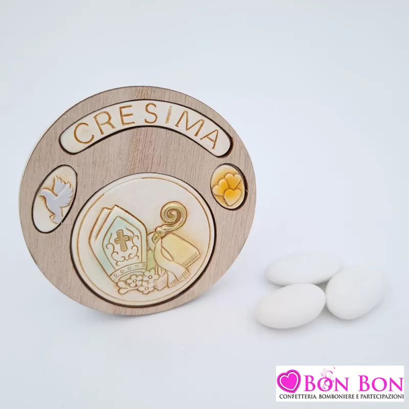 Bomboniera cresima icona rotonda ETM - 1