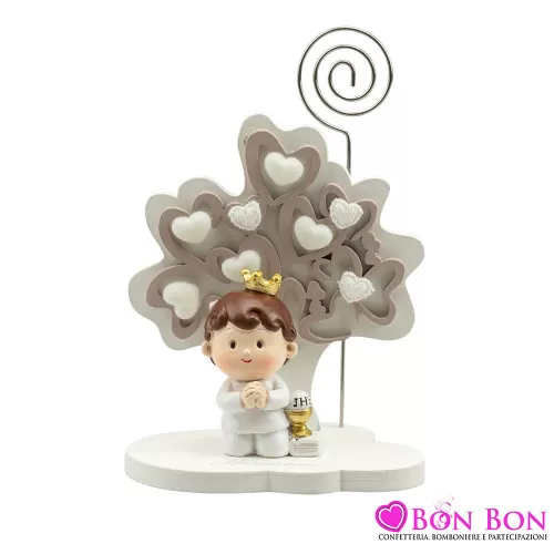 Bomboniera prima comunione clip albero della vita con bimbo Harmony - 1