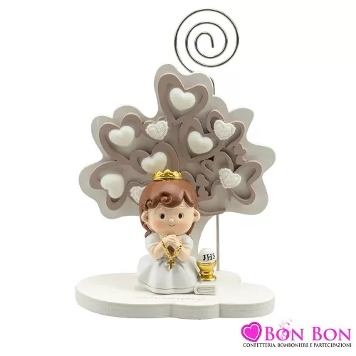 Bomboniera prima comunione clip albero della vita con bimba Harmony - 1