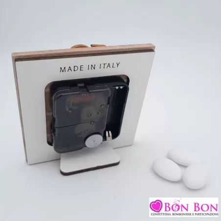 Bomboniera matrimonio tema siciliano orologio con mattonella ruota carro - 2