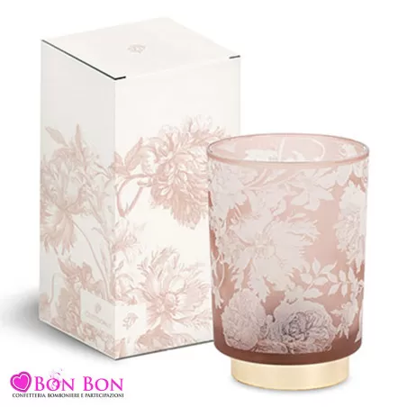 Bomboniera matrimonio lampada floreale cipria Cupido - 1