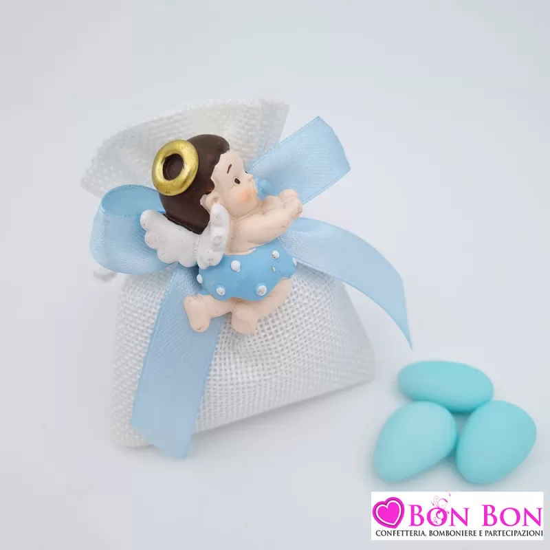 Sacchetto nascita in offerta con magnete angelo - 1