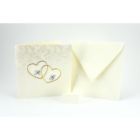 Partecipazioni matrimonio omaggio con cuori E013 Alessia Partecipazioni - 4