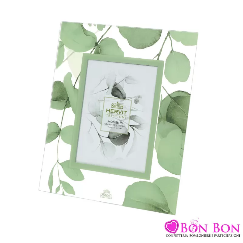 CORNICE VETRO BOTANIC VERDE 18X22CM Hervit - 1