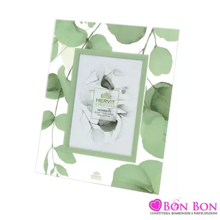CORNICE VETRO BOTANIC VERDE 18X22CM Hervit - 1