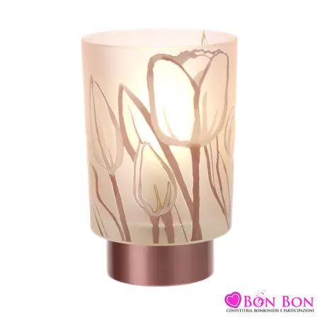 LAMPADA VETRO TULIP RPSA DIA.10X16CM Hervit - 1