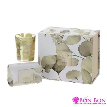SET CANDELA70+SAPONE120G BOTANIC GIALLO Hervit - 1