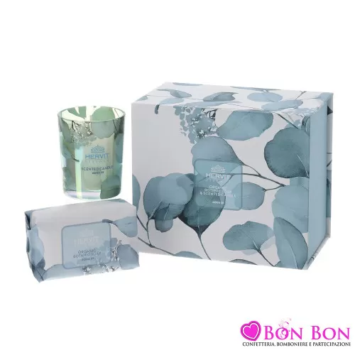 SET CANDELA70G+SAPONE 120G BOTANIC BLU Hervit - 1