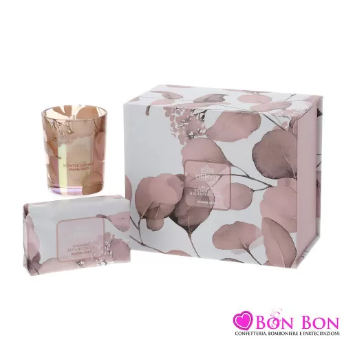SET CANDELA70G+SAPONE120G BOTANIC ROSA Hervit - 1