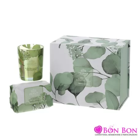 SET CANDELA70G+SAPONE 120G BOTANIC VERDE Hervit - 1