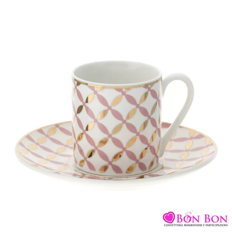 BOX2 TAZZINE CAFFE' PORCELLANA 12X6CM Hervit - 1