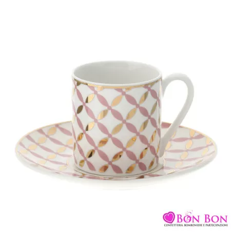 BOX2 TAZZINE CAFFE' PORCELLANA 12X6CM Hervit - 1