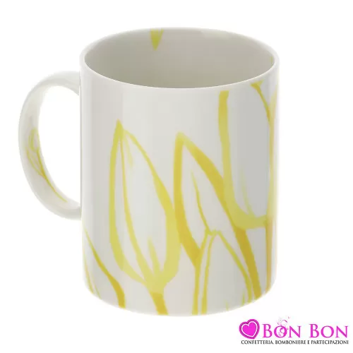TAZZA MUG TULIP PORC.DIA.8XH10CM GIALLO Hervit - 1