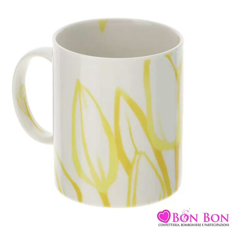 TAZZA MUG TULIP PORC.DIA.8XH10CM GIALLO Hervit - 1