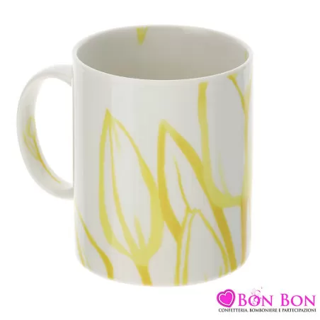 TAZZA MUG TULIP PORC.DIA.8XH10CM GIALLO Hervit - 1