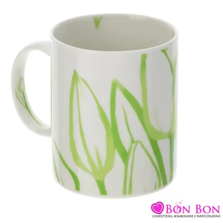 TAZZA MUG TULIP PORC.DIA.8XH10CM VERDE Hervit - 1