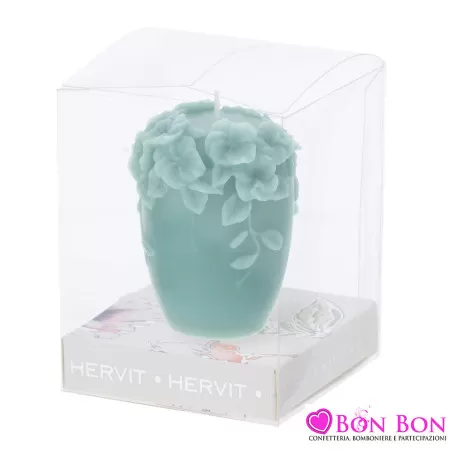 CANDELA SOIA BOUQUET VERDE 6CM Hervit - 1
