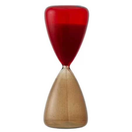 Bomboniera matrimonio clessidra 10 cm tortora e rosso Bagutta - 1
