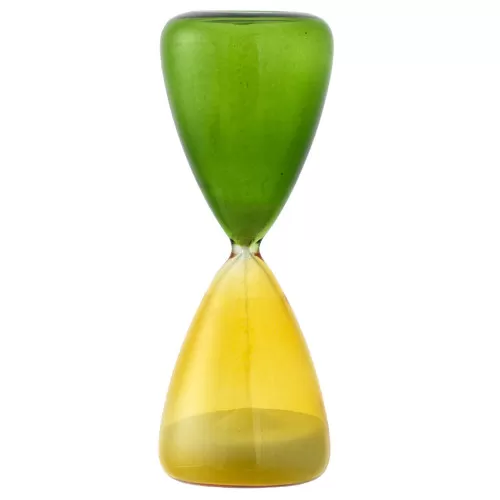 Bomboniera matrimonio clessidra 10 cm mimosa e verde salvia Bagutta - 1