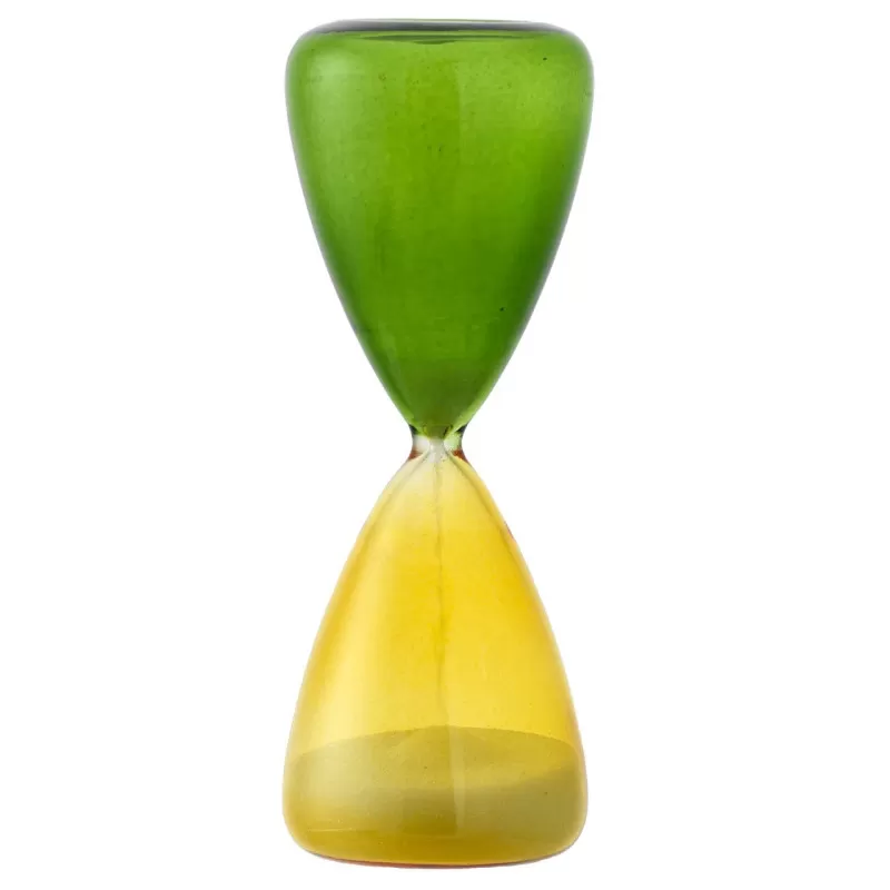 Bomboniera matrimonio clessidra 10 cm mimosa e verde salvia Bagutta - 1