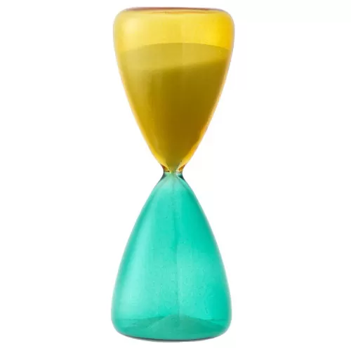 Bomboniera matrimonio clessidra 10 cm cobalto e mimosa Bagutta - 1