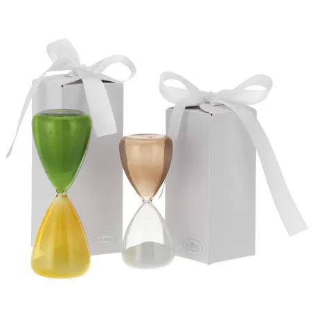 Bomboniera matrimonio clessidra 10 cm cobalto e mimosa Bagutta - 2