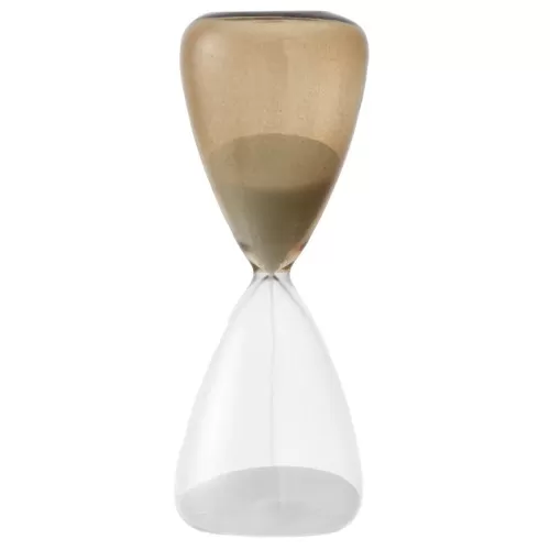 Bomboniera matrimonio clessidra 10 cm trasparente e tortora Bagutta - 1