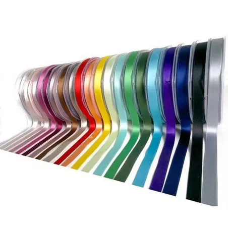 Bobina di nastro in raso di colori a scelta da 15 mm - 1