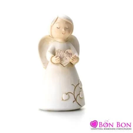 Bomboniera cresima angelo con cuore in mano Regali di cuore - 1