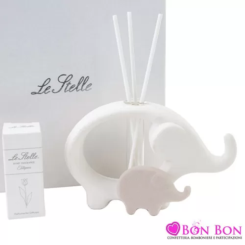 Bomboniera matrimonio profumatore elefante tortora in offerta Le stelle - 1