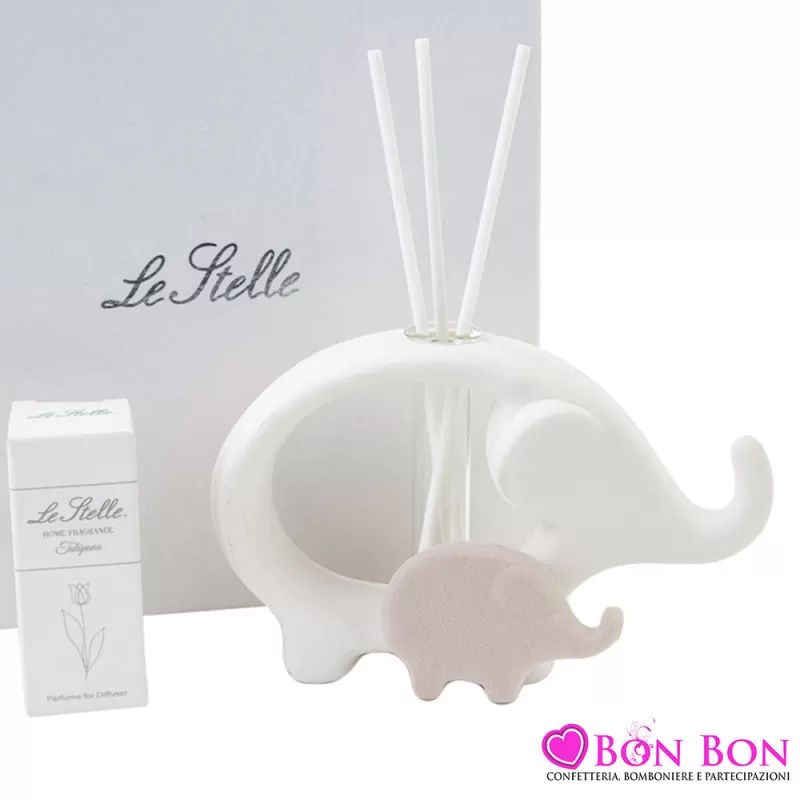 Bomboniera matrimonio profumatore elefante tortora in offerta Le stelle - 1