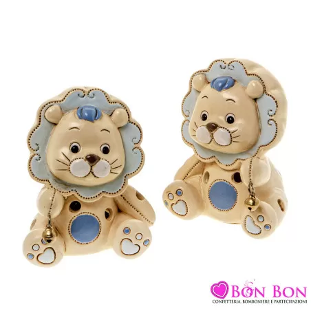 Bomboniera nascita e battesimo leone con campanellino ETM - 8