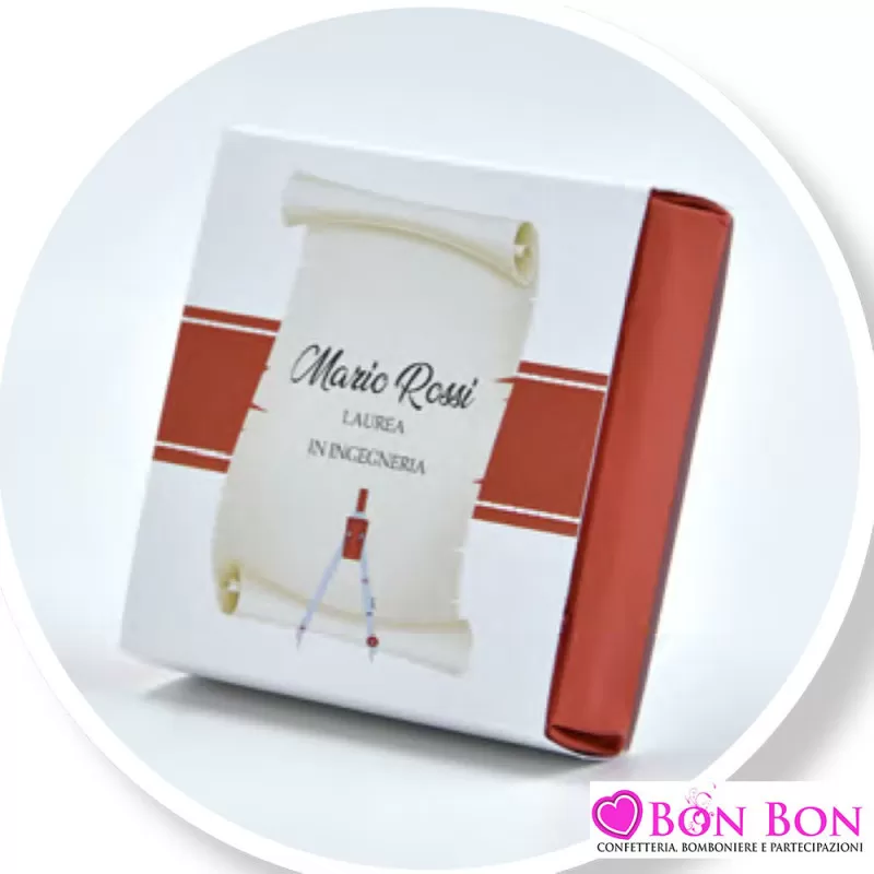 Scatolina personalizzata per laurea in ingegneria con pergamena - 1