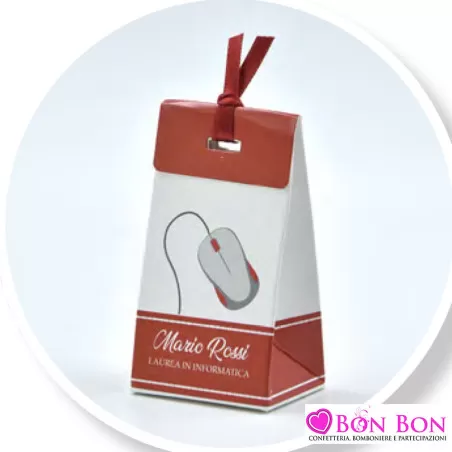 Scatolina personalizzata per laurea in informatica con mouse - 1