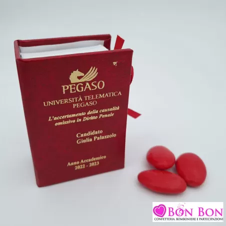 Scatolina laurea con tesi stampata in oro - 2