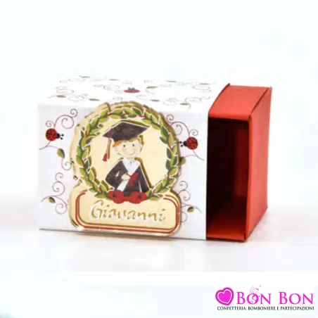 Scatolina personalizzata per laurea con magnete laureando - 1