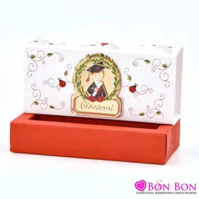 Scatolina personalizzata per laurea con magnete laureando grande - 1