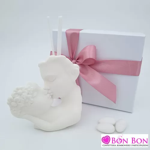 Bomboniera matrimonio profumatore coppia amanti bacio opaca Bagutta - 1